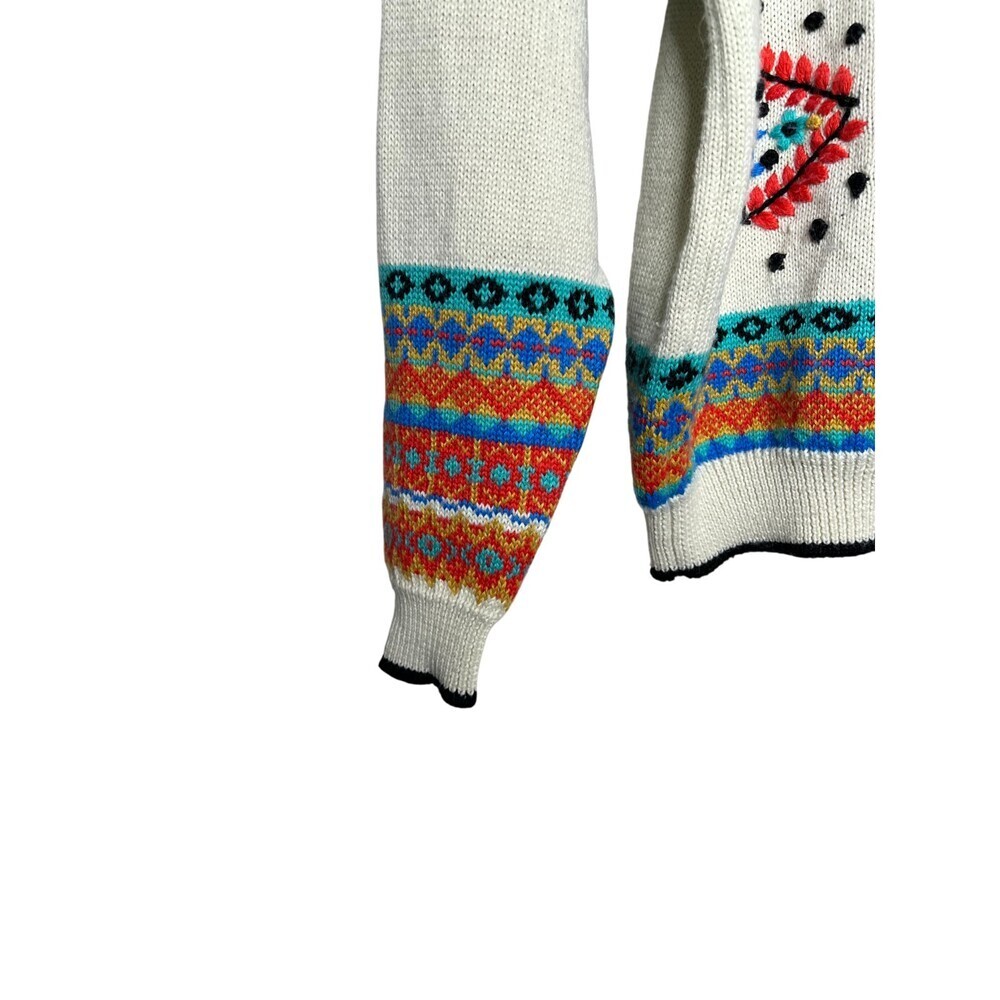 Obermeyer Women Sweater Multi Color Size Medium Wool Acrylic Vintage - Picture 6 of 7